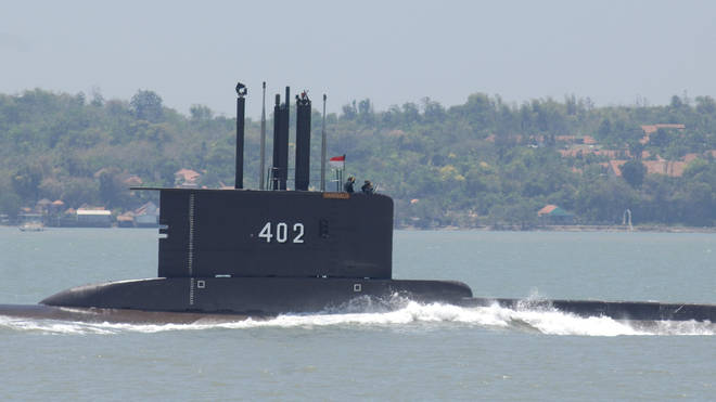 A KRI Nanggala-402 submarine (pictured above in a file image) has gone missing near Bali