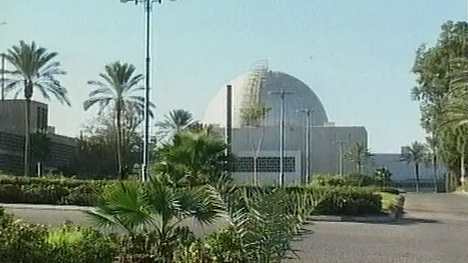 An image from video showing what is said to be Israel's top secret nuclear facility in Dimona