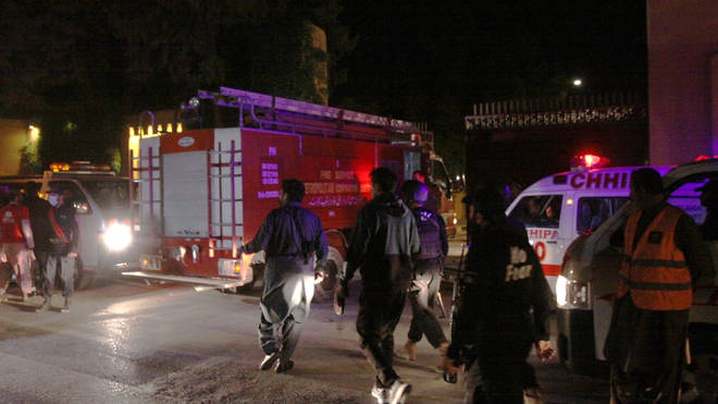 Four people were injured in the blast