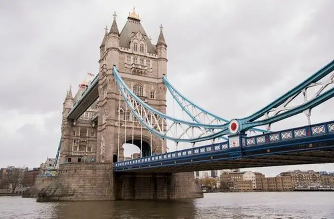 Tower Bridge in London during England's third national lockdown