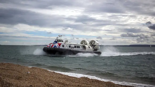 The woman was found near the hovercraft port in Southsea, and Hovertravel said its Solent Flyer hovercraft was alerted