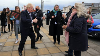 Boris Johnson on the campaign trail in Hartlepool