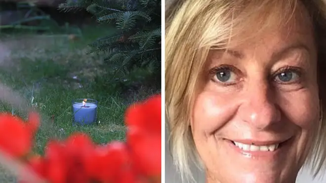 At Ms James' home in Snowdon, a candle was lit and left by her family in her front garden