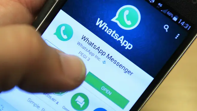 WhatsApp being used