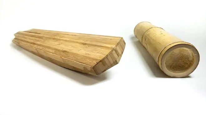 A prototype of the bamboo cricket bat