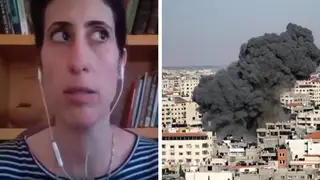 WATCH: Bombs fall on Gaza during Matt Frei's interview with Gaza resident