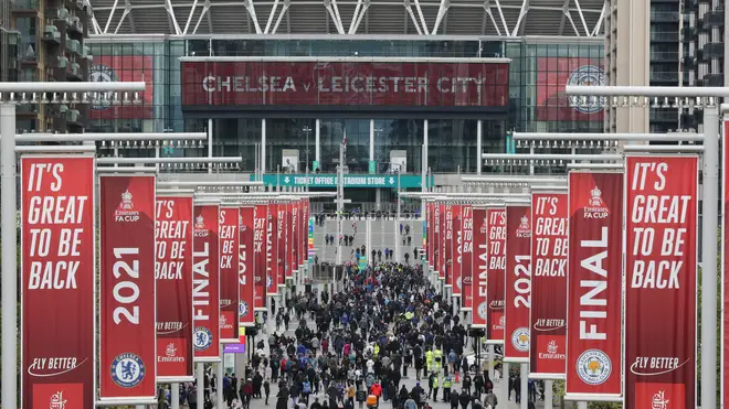 Football fans have flocked to Wembley for the FA Cup Final
