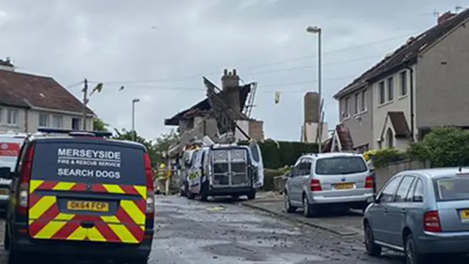 Damage caused by the blast in Heysham, Lancashire