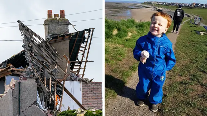 George Arthur Hinds, 2, has been named as the toddler who died in a suspected gas explosion in Heysham.