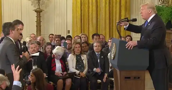 Donald Trump rowed with CNN’s Jim Acosta in an extraordinary press conference