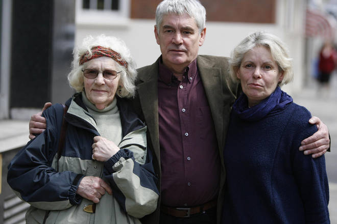 Daniel Morgan&squot;s family have described Priti Patel&squot;s intervention as "an outrage which betrays her ignorance". (Left to right) Isobel Hulsman, Alistair Morgan and Jane McCarthy, the mother, brother and sister of Daniel Morgan.