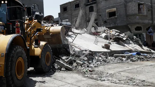A clear up operation has begun in Gaza after days of air strikes