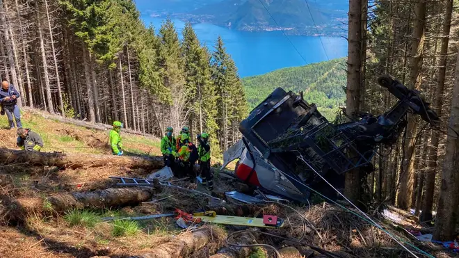 Nine people have died after a cable car crash in Northern Italy