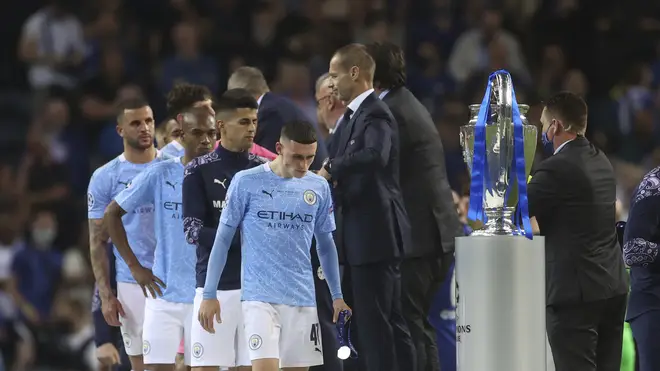 Manchester City players had to settle for second best after losing to Chelsea
