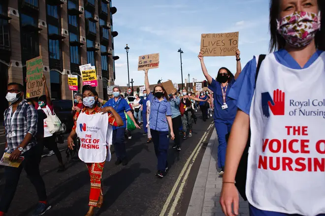 The Royal College of Nurses has previous protested the Government's handling of the pandemic