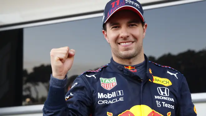 Verstappen's team mate Sergio Perez assumed the lead ahead of Hamilton and Sebastian Vettel, and clinched victory to win the race