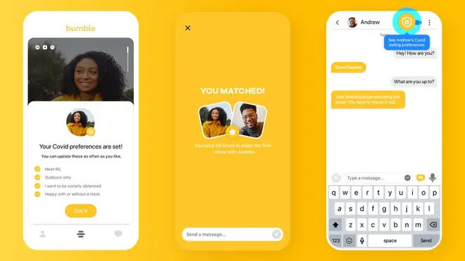 Bumble is among the dating apps that will offer perks for their users who get the Covid jab