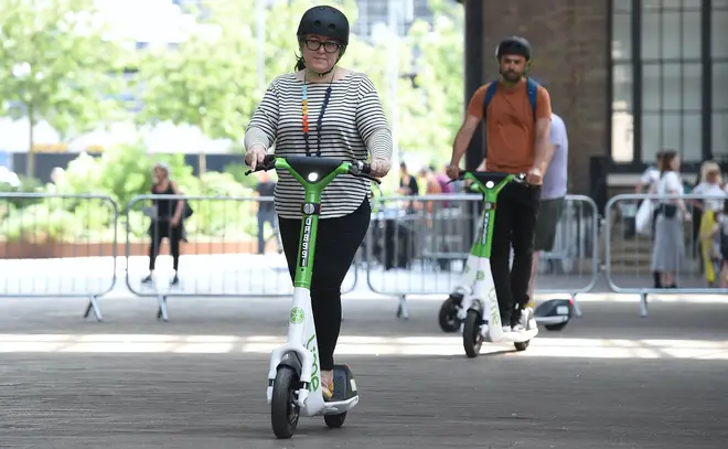 A trial involving rental e-scooters launches in London today