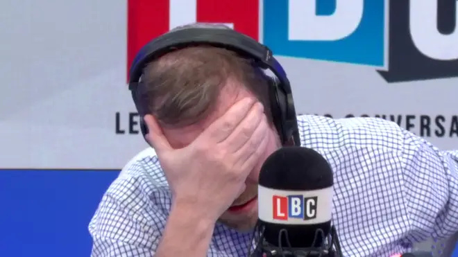 James O'Brien with his head in his hands