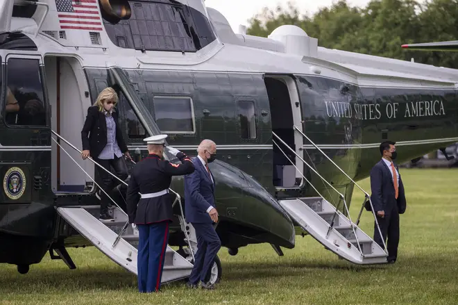 President Biden exits Marine One