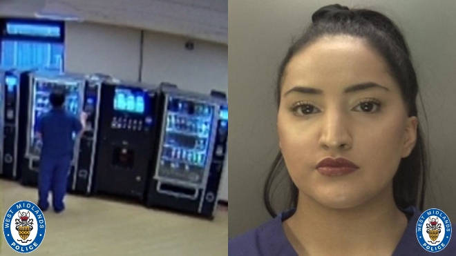 The 23-year-old used the bank card multiple times at a hospital vending machine.