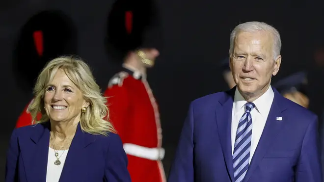 Mr and Dr Biden will visit the Queen on Sunday.