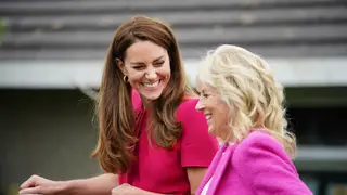 Dr Jill Biden and Kate Middleton met at a school in Cornwall