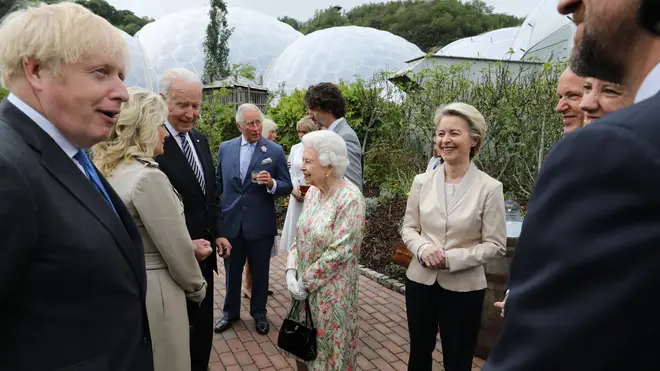 The Queen hosted world leaders at the Eden Project