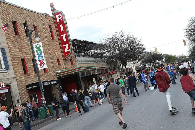 File photo of the busy Sixth Street in Austin, Texas