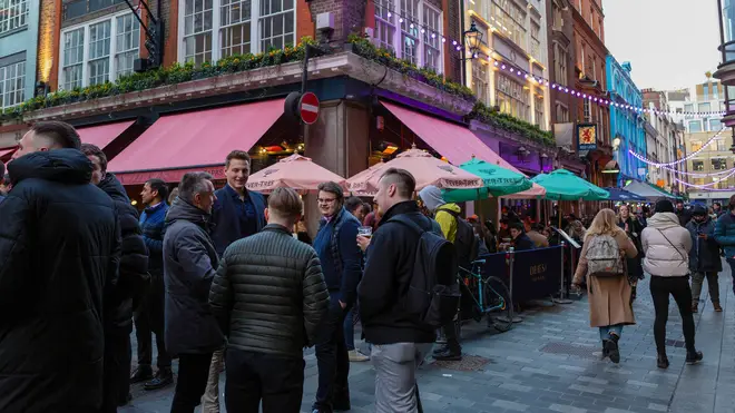 People in England can meet up to 30 people outside, but the rule of six still applies indoors