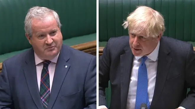 Ian Blackford has quizzed Boris Johnson on leaked WhatsApp messages in which he is said to have called Hancock "f***ing hopeless"