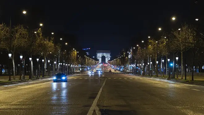 As it's height, France's curfew left streets deserted between 6pm and 6am