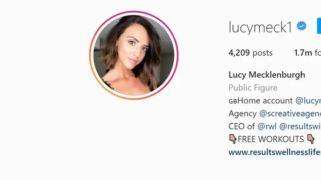 Lucy Mecklenburgh’s Instagram profile