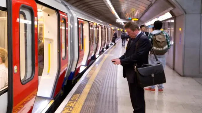 A user gets a mobile signal on the tube
