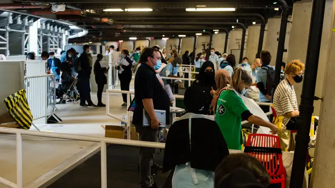 On Saturday, thousands of jabs were administered after stadiums and football grounds in London were transformed into mass vaccination centres
