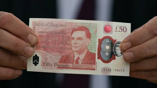 Governor of the Bank of England Andrew Bailey showed off the new £50 note.