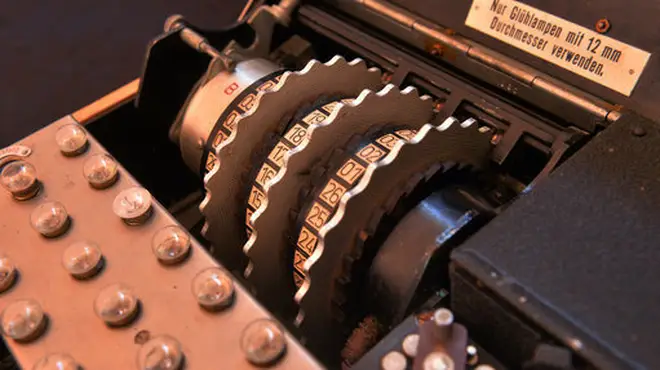 The Enigma device used the cypher messages by the Germans in WW2