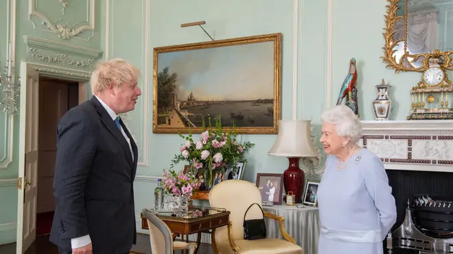 The Queen has held her first in-person weekly audience with the Prime Minister since before lockdown began