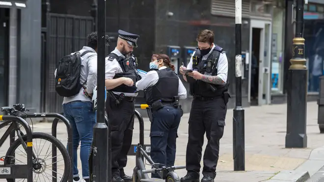 E-scooter riders were stopped by police around London.