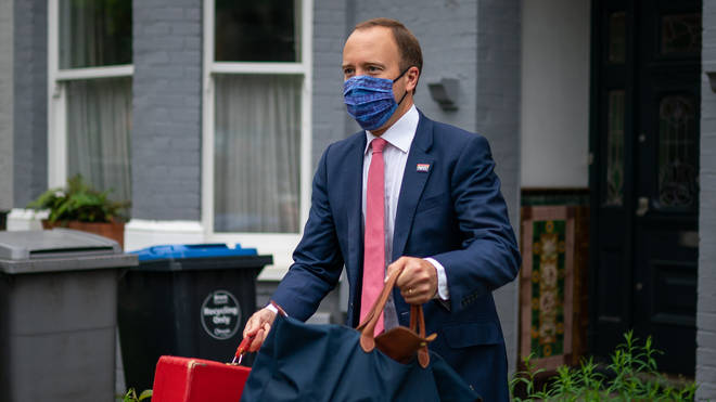 Matt Hancock (pictured earlier this month) apologised after being pictured kissing his aide