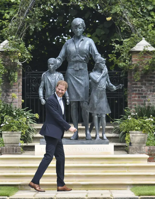 The figure of Diana, Princess of Wales is surrounded by three children who represent the universality and generational impact of The Princess’s work
