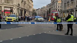 A large police presence has been seen in Oxford Circus