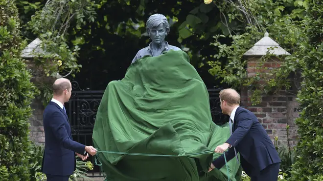 The statue was unveiled in the garden of Kensington Palace
