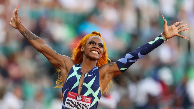 Sha’Carri Richardson at the 2020 U.S. Olympic Track & Field Team Trials on June 19