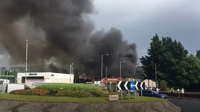 The fire broke out at O'Doherty and Sons Coffin and Casket manufacturers