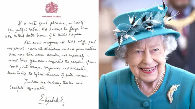 The Queen has awarded the George Cross to the National Health Services of the UK, recognising all NHS staff in all four nations