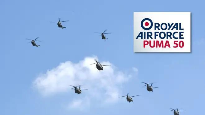 RAF Puma 50 flypast: Today's route, timings and where to watch the celebrations