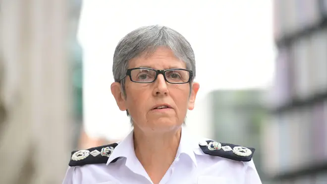 Cressida Dick speaking outside the Old Bailey in central London