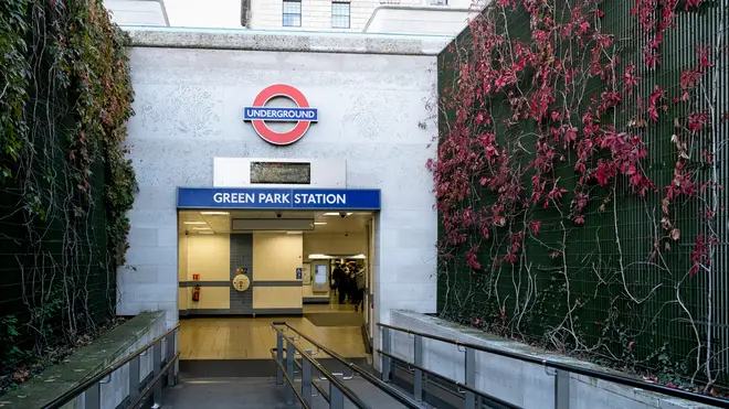 Green Park station was closed following reports of a stabbing on a Tube train