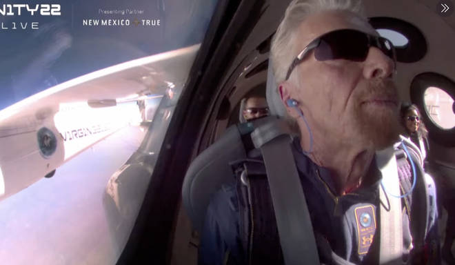 Sir Richard Branson reached space on board the Virgin Galactic craft